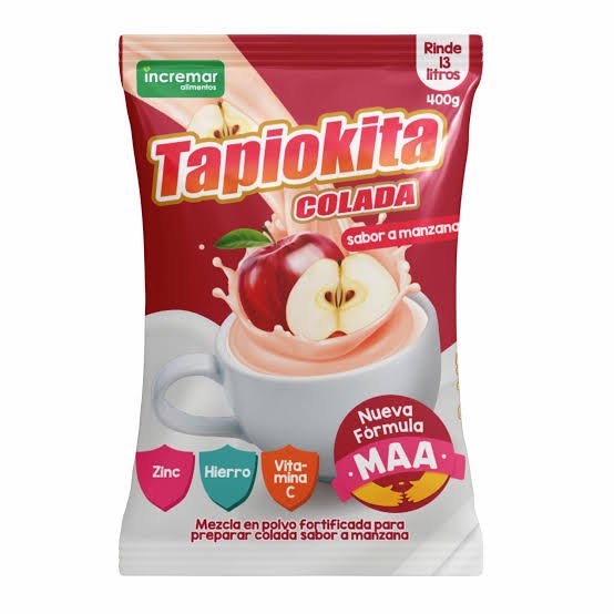 TAPIOKITA COLADA SABOR A MANZANA DE 400 G