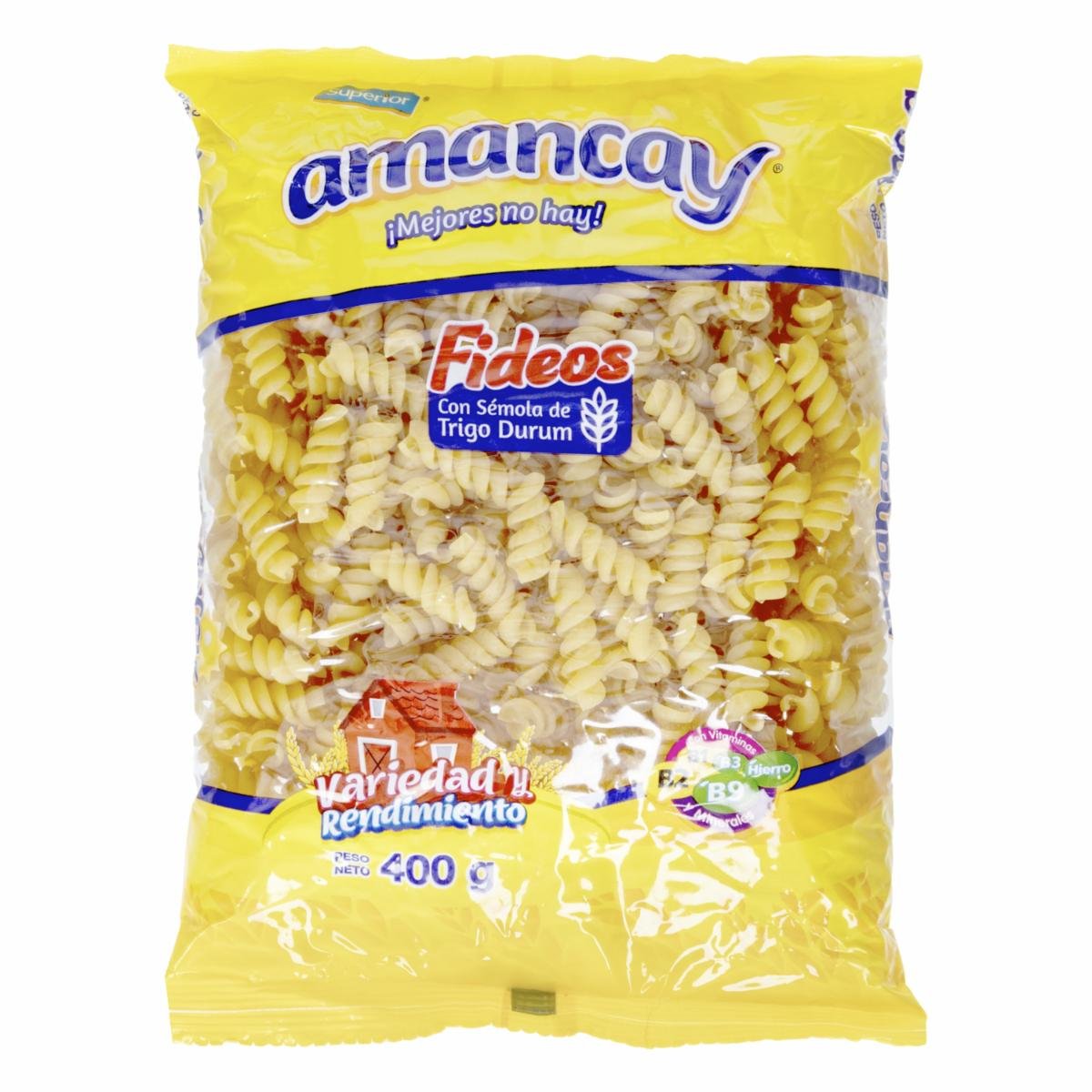 Fideo Amancay Tornillo 400g