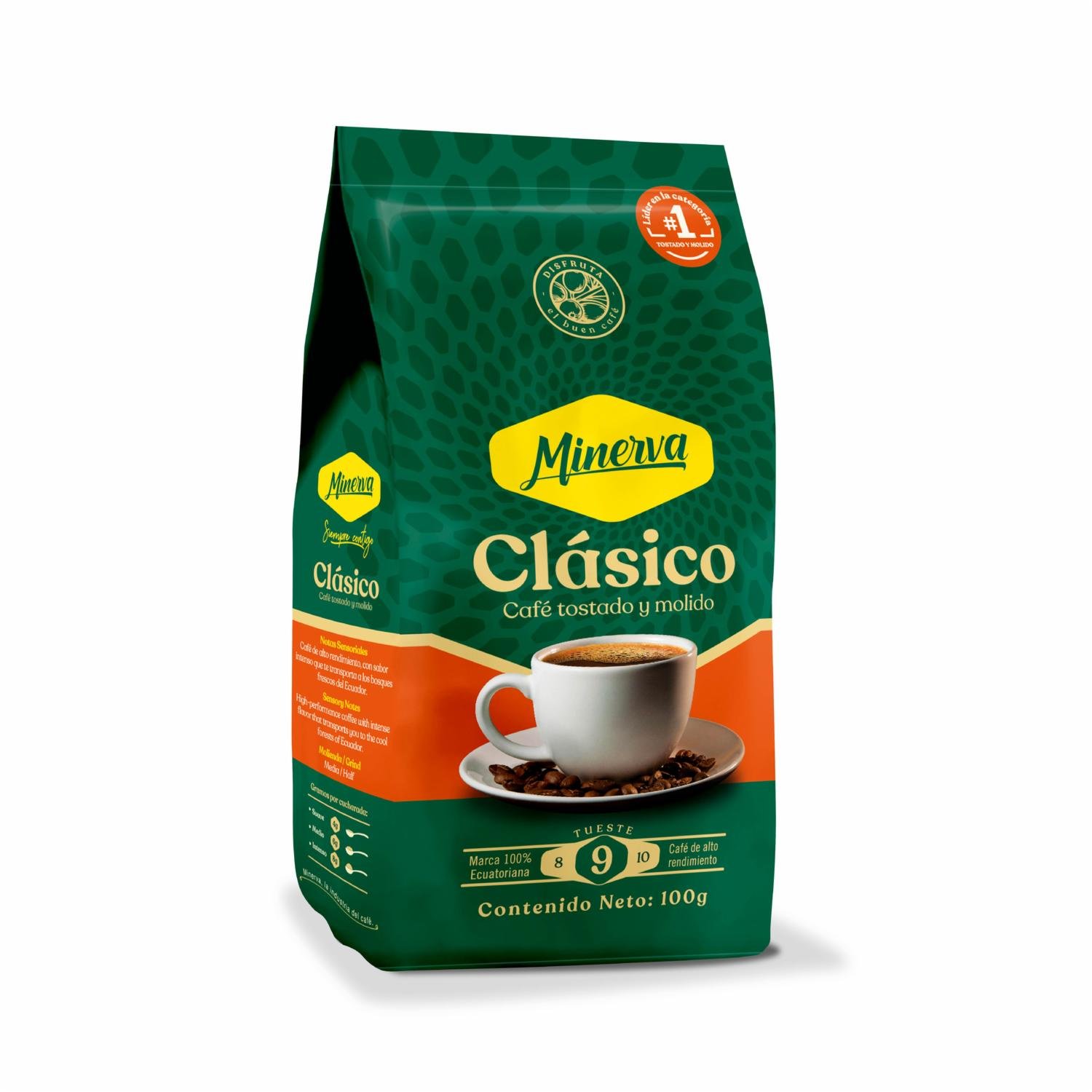 Café Tostado Y Molido Clásico MINERVA 100 G