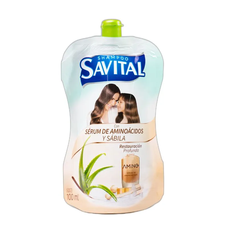 SHAMPOO SAVITAL CON SÉRUM DE AMINOÁCIDOS  Y SÁBILA 100G