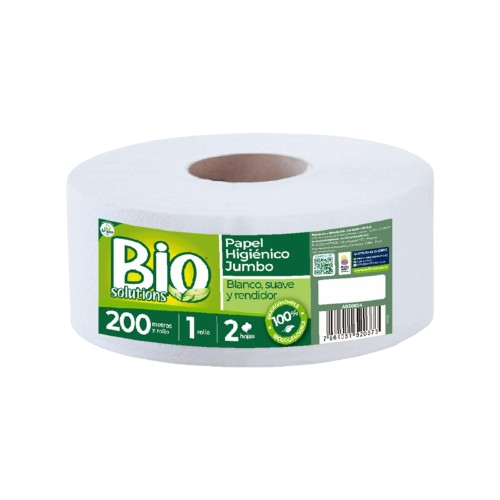Papel Higiénico Jumbo Blanco Doble Hoja Bio 200m