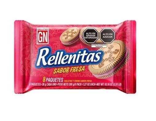 Galletas Rellenitas sabor a Fresa 42g