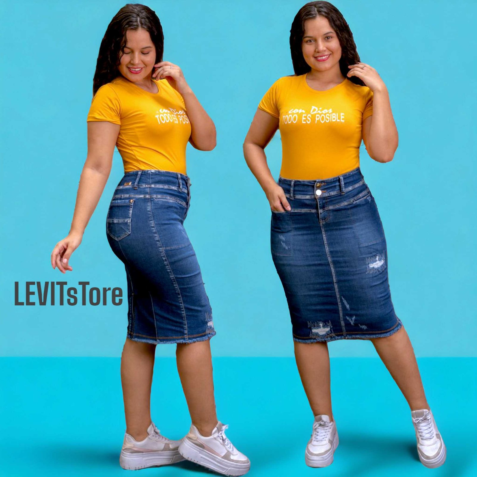 Falda Jeans 3/4 Destroller