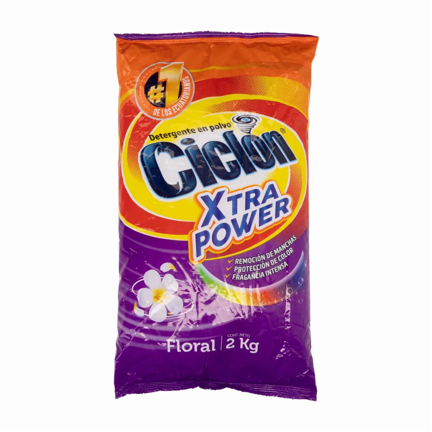 Ciclón Detergente Polvo Xpower Floral 2kg